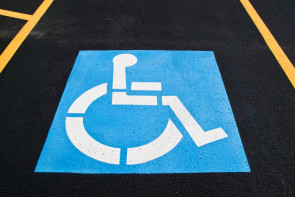 Marl Coatings' disabled bay using acrylic line marking paint